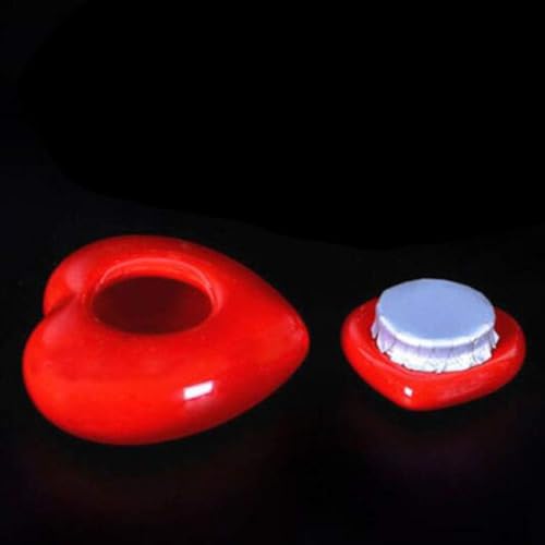 Mini Ceramic Heart-Shaped Urns for Cremation Keepsake (Red)