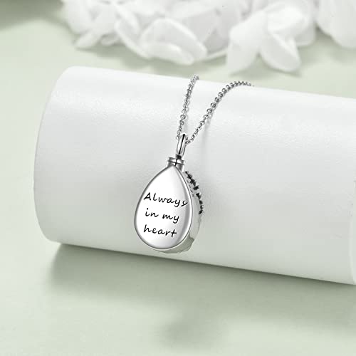 ONEFINITY Tree of Life Urn Necklaces for Ashes 925 Sterling Silver Tree of Life Crystal Cremation Jewelry for Ashes Memory Jewelry for Women Men Moonstone