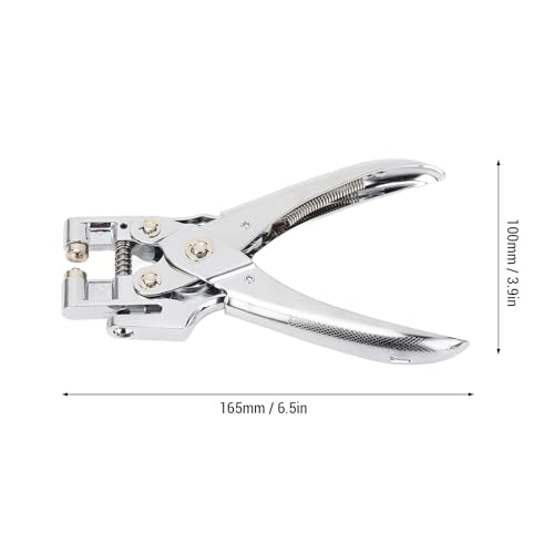 Hztyyier 30-sheet 5mm single-hole puncher with chrome-plated head, non-slip grip and adjustable depth stopper