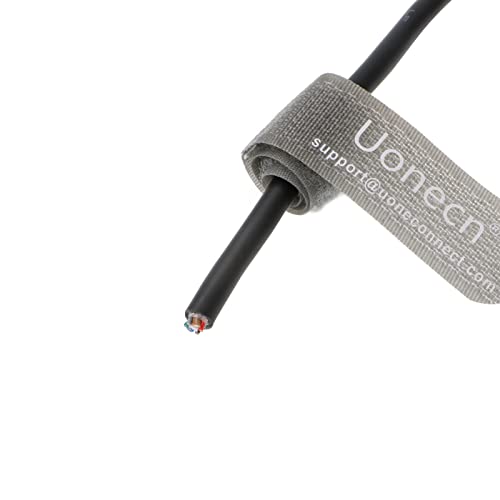 Uonecn HR10A-7P-6S Hirose 6 Pin Female to Open End Cable, Industrial Machine Vision Power I/O Trigger Cable, High Flex Shielded for Basler, Keyence, Cognex, Sony CCD, Hikvision, 9.8FT/3M Straight 6 Pin