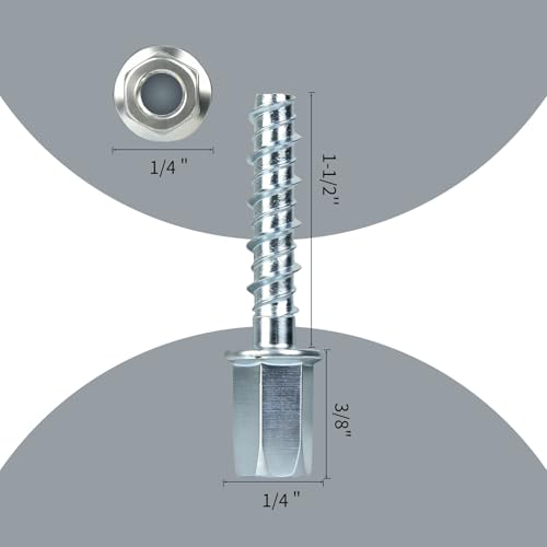 Klisdophe 3/8-inch threaded rod anchor for concrete, vertical carbon steel wedge anchor fitting