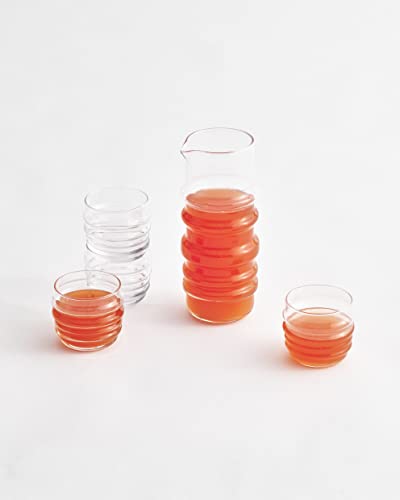 MARIMEKKO Sukat Makkaralla Glass Tumblers — Refine Your Kitchen Décor with Our Iconic Clear Glassware — Stylish & Mouth-Blown Drinking Glasses Set of 2 (7 oz) Tumblers (2-Piece)