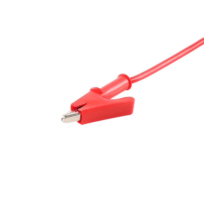 [Australia - AusPower] - Alligator Clips Wires Test Leads, Dual Ended Crocodile Wire Jumper Cables Heavy Duty Wire for Electrical Testing,1m Red 1500V 10A 2PCS 