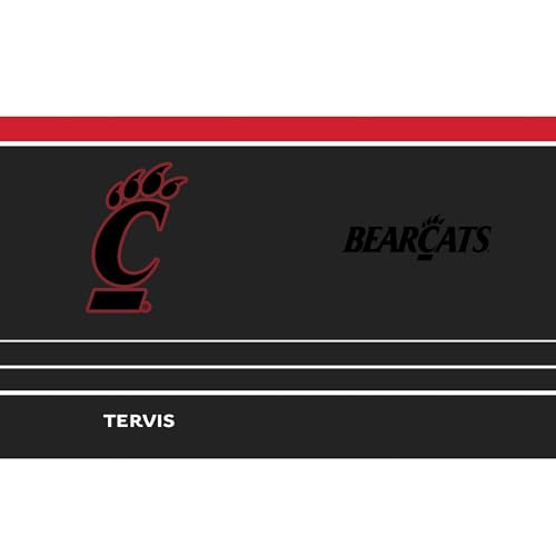 Tervis Traveler Cincinnati Bearcats - Night Game Triple Insulated Tumbler Travel Cup Keeps Drinks Cold & Hot, 20oz, Stainless Steel