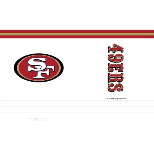 Tervis Traveler NFL San Francisco 49ers - Arctic Triple Insulated Tumbler Travel Cup Keeps Drinks Cold & Hot, 30oz, Stainless Steel