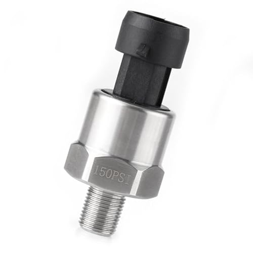 Pressure Sensor Stainless Steel 150PSI Pressure Transducer 1/8 NPT for Oil Fuel Air Water Pressure Transmitter