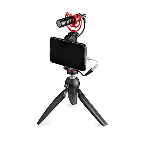 Joby JB01643-BWW Wavo Mobile Compact On-Camera Microphone with Rycote Shock Mount, Deadcat Windscreen for Smartphone, iPhone Microphone, Smartphone Mic, Professional Mic, Vlogging