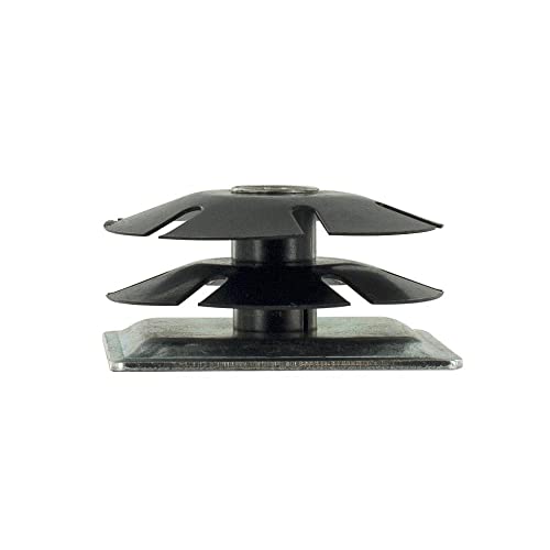 OUTWATER 2-inch square tube caster insert with 3/8-16 thread, 20-pack of helical threaded inserts