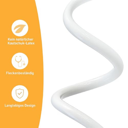 SCIAN Cardiology Stethoscope with Dual Adjustable Diaphragm, Professional Stethoscope with Carry Case for Doctors, Nurses, Medical Students and Clinicians, White