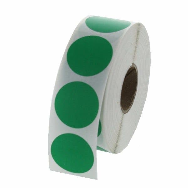 Green 1" Circle Stickers