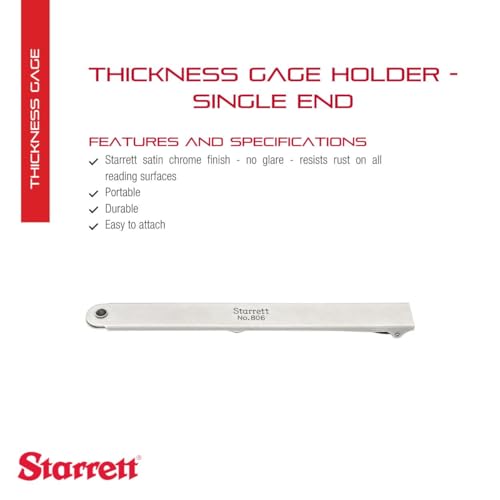 Starrett single-end thickness gage holder for .001" to .025" thickness measurements