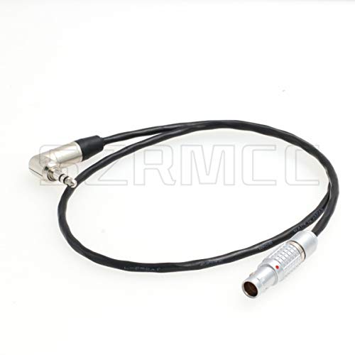 SZRMCC Tentacle Sync Zaxcom 3.5mm to 0B 5 Pin Timecode Cable for ARRI Alexa Mini/XT Camera Sound Devices 664 633 Straight 5pin Black
