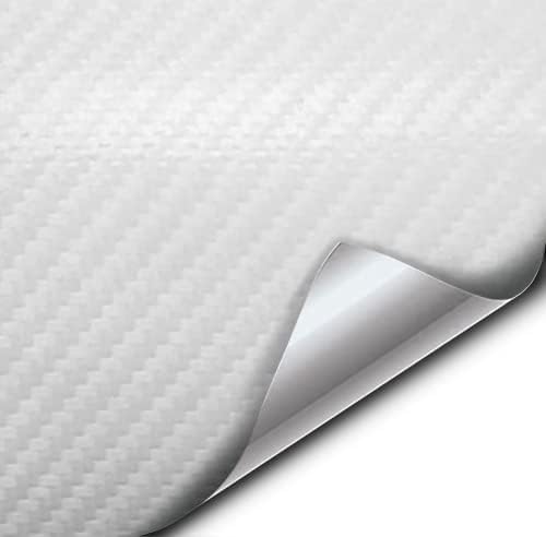 VViViD White Carbon Air-Release Adhesive Vinyl Pinstripe Tape Roll (½ Inch x 20ft) 1/2” x 20ft