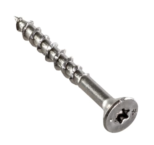 Simpson Strong-Tie T08162WP1 Deck-Drive DWP Wood SS Screw — #8 x 1-5/8 in. T20, Flat Head, Type 316 (1 lb.)