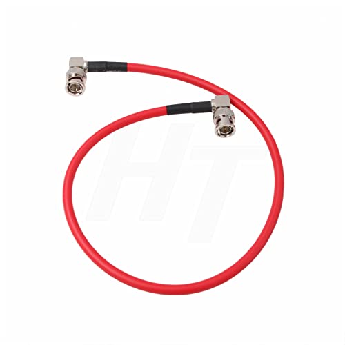 4K 12G SDI Raw Video Cable for Sony FS7 FX9 FX6 Camera Blackmagic SmallHD Atomos Monitor Right Angle BNC Canare LV-61S 75 ohm Coaxial Shielded (30cm, Red) 30cm