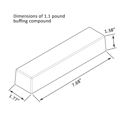 1.1-pound General Green stainless steel polishing buffing compound bar, 1 piece
