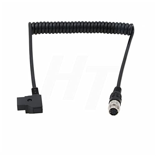 HangTon Power Cable for Fujinon Nikon Canon B4 ENG 2/3" Lens Servo D-Tap to Hirose 12 Pin Female Coiled