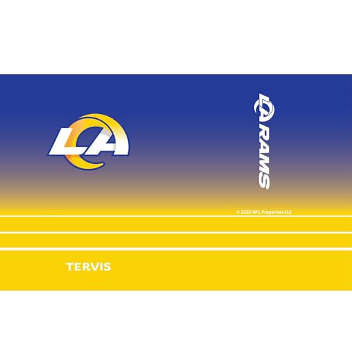 Tervis Traveler NFL Los Angeles Rams - Ombre Triple Insulated Tumbler Travel Cup Keeps Drinks Cold & Hot, 20oz, Stainless Steel Multicolor