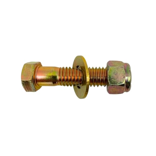 Quantum Forge 7/16-14 x 1-3/4-inch Grade 8 hex bolts with flat washers and nylon lock nuts, 10-pack