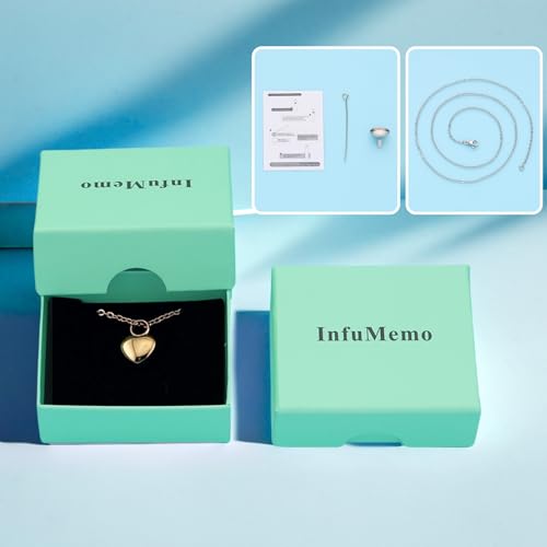 Mini Heart Cremation Urn Necklace for Ashes for Women Men Cremation Locket Jewelry with Keepsake Urn Memorial Ash Jewelry