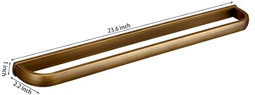 Leyden Brass Towel Bar, Antique Bathroom 23.6 inch Bath Towel Holder Rack, Wall Mounted Bathroom Accessory Towel Rod Hanger Retro Brass 60cm