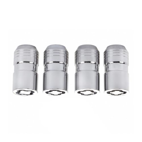 KarParts360 McGard wheel lock nut set for Jeep Grand Cherokee, 4-pack chrome cone seat M14 x 1.5 with dual hex keys