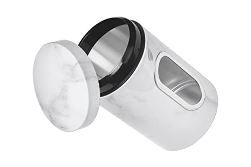 Kitchen Canisters Food Storage- Modern Kitchen Decoration of Canister Set with Multiple Preservation Purposes by Tight Sealed Lids, Good for Wedding Gifts Kitchen Canisters Set of 3, Marble White