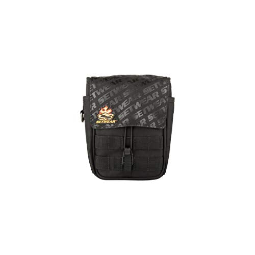 SetWear black tool pouch, 7.5-inch high by 6.5-inch wide, with durable utility storage design