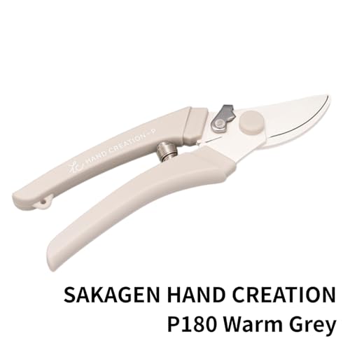 Kyoto Hana Akari Sakagen Hand Creation P-180 warm grey Japanese hand pruners for flowers and gardening
