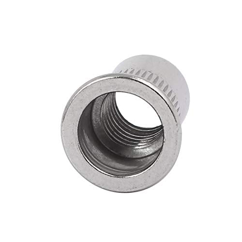 uxcell M12 x 1.75mm 304 stainless steel knurled blind rivet nut inserts, 20-piece set