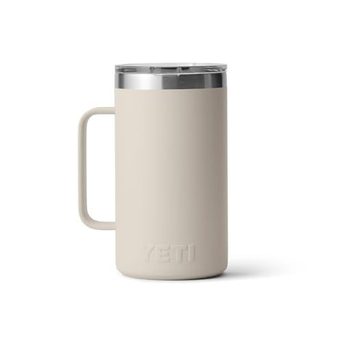 YETI Rambler 24 oz Mug, Vacuum Insulated, Stainless Steel with MagSlider Lid, Cape Taupe