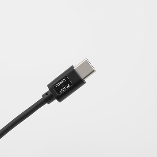 USB-C PD to NP-F550 Dummy Battery Coiled Power Cable, Fully Decoded Type C PD Adapter Suitable for Sony NP-F550/F570/F770/F970, Atomos Ninja V Shinobi Shogun 7, DSLR Camera & LED Light, 39"