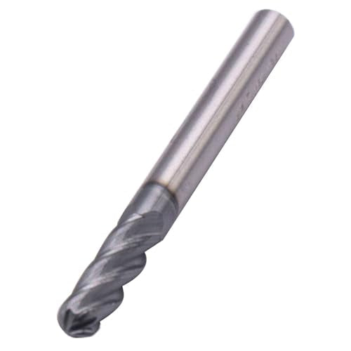 SEFHLI 4 flute solid carbide ball nose end mill set, 5 pieces, 3/16 inch, AlTiN coated