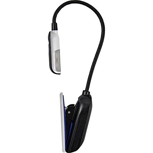 LED Pen Light | 150 mm flexible neck, wide light angle, LED, includes 2 x CR2032 batteries, the 150 mm long, clamp lamp for music stand 1 - Pack LED Book Light (1-Pack)