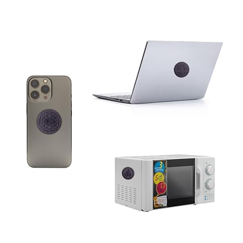 Shungite Stone Sticker Tree of Life | Protection for Cellphone, Laptop, Ipad and Electronic Devices | Shree Yantra, Aum (Pack of 3)