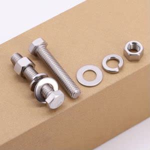 [Australia - AusPower] - (4 Sets) 1/2"-13 x 6 Hex Bolt with Hex Nut, Flat Washers (SAE) and Lock Washers Hardware Assortement, Full Thread, Coarse Thread, 304 Stainless Steel 18-8 1/2-13 x 6 4 