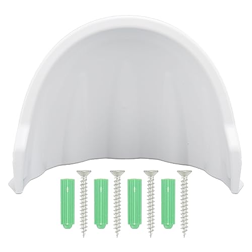 Universal Sun Rain Shade Camera Cover for Dome Outdoor Camera, Unnoticeable Design, 11 x 8.3 x 6.3in (White) White