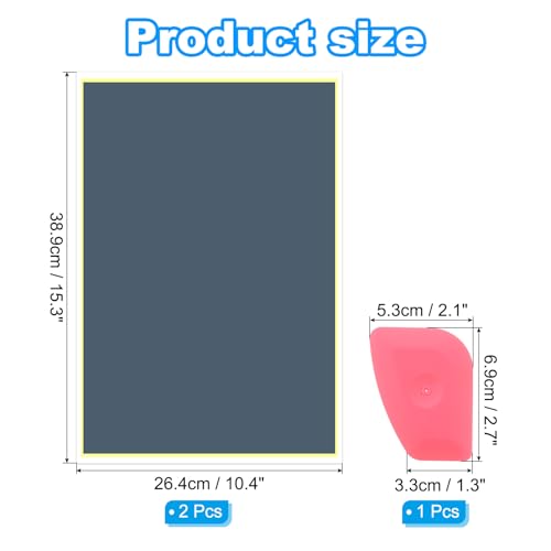 PATIKIL 15.3x10.4 Inch Laser Engraving Paper, 2 Pcs Laser Engraving Marking Color Paper with Scraper for Fiber Laser Marking and Engraving on Metal Ceramics Glass, Silver