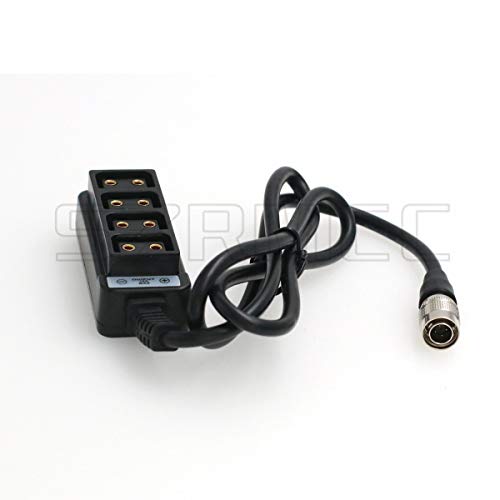 SZRMCC Hirose 4 Pin 12V Power Out to 4 D tap Splitter P tap Splitter Cable for Sony F5 F55 FS7 Camera (6''inch)