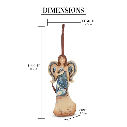 Pavilion Gift Company Cherish Today Angel Ornament by Pavilion, 4-1/2-Inch Tall, Includes Ribbon for Hanging, Blue,Brown,Cream,Off White