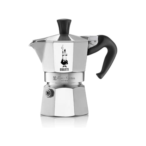 Bialetti Moka Express Export Espresso Maker,90 ml, Silver 2 cups