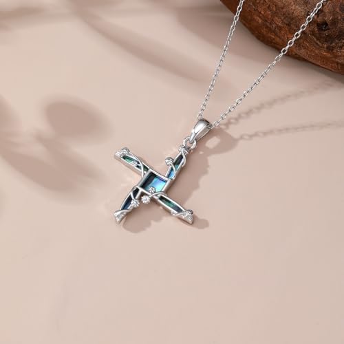PROESS Caravaca Crucifix Orthodox Cross Necklace 925 Sterling Silver St Benedict Jesus St Brigid Cross Necklace Religion Pendant Jewelry Gifts for Men Women cross 7