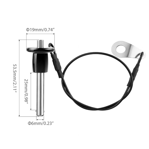 VXCICC 4-pack 304 stainless steel quick release pins with ball lock, push button handle, and lanyardҵә