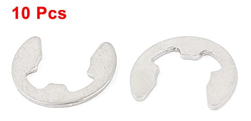 [Australia - AusPower] - uxcell Fastener External Retaining Snap Ring E-Clip Circlip 8mm 10pcs 