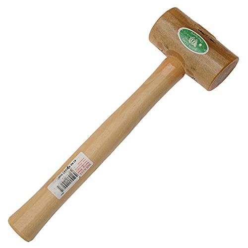 Garland 11003 Rawhide Mallet, Size 3 with natural rawhide head and wooden handle