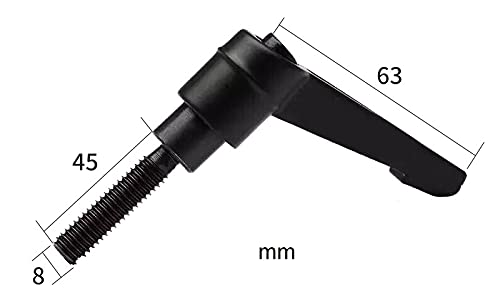 [Australia - AusPower] - Anawakia Set of 4 Clamping Lever Handles, M8 Stainless Steel Male Thread, Adjustable Handle, Machine Handles, Clamping Lever External Thread (45 mm) 45mm 