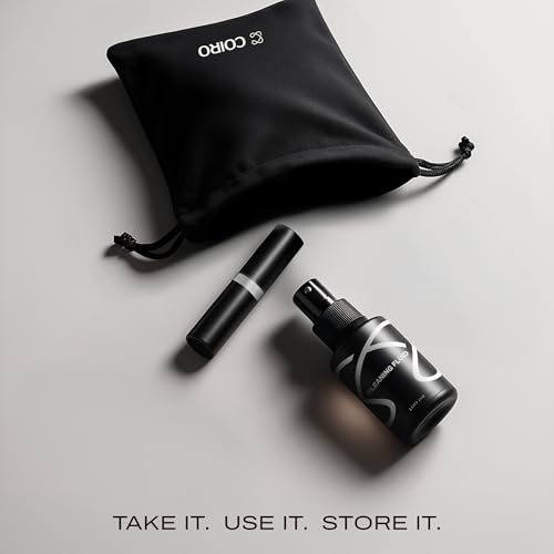 C Coiro Camera Lens Cleaning Kit 3in 1– Lens Cleaner Spray 100ml, Soft Brush & Microfiber Cloth – DSLR, Mirrorless Camera Cleaner Compatible for Canon, Nikon, Sony 3 IN 1