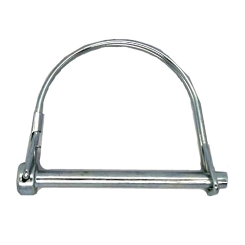 Heavy-Duty D-Shape Towing Hitch Pins (10-Pack) - Carbon Steel with Zinc Plating, 15/32" x 4" Trailer Coupler Pin for Trailers, Cars, Rigging, Marine, Boat & Construction Applications(12X100MM) 15/32" x 4"