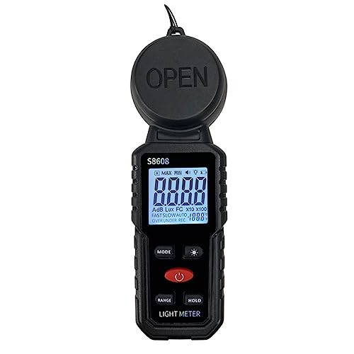 Soonkoda digital illuminance light meter measuring up to 200,000 lux for indoor and outdoor lighting