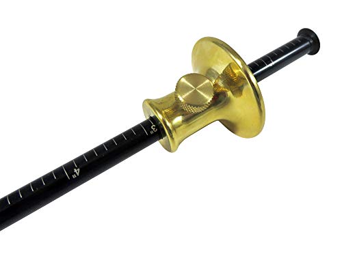 Taytools wheel marking depth gauge with brass head, hardened steel cutting wheel, and SAE metric scale